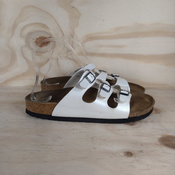 Birkenstock Shoes - Birkenstock - Florida Birko - Sandals - White/Brown - Women's - 8